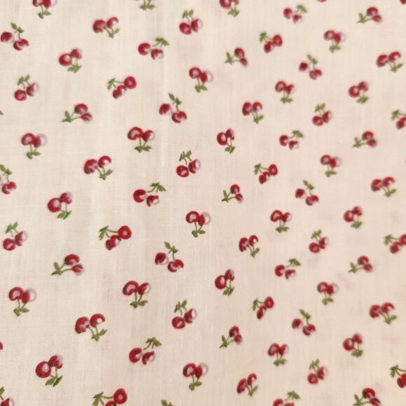 VTG Cherry Print Blouse Peter Pan Collar Long Sleeve Top Shirt Jacket Size L - Picture 6 of 11